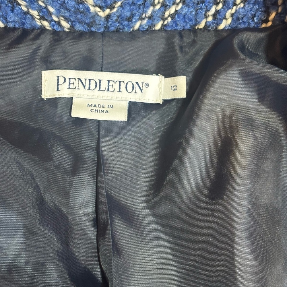 Pendleton Blue and White Women's Blazer - Picture 4 of 11